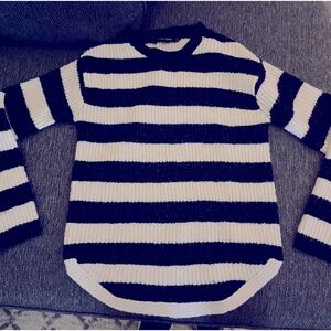 Black and white striped sweater